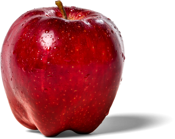Red Apple with Water Droplets - Isolated